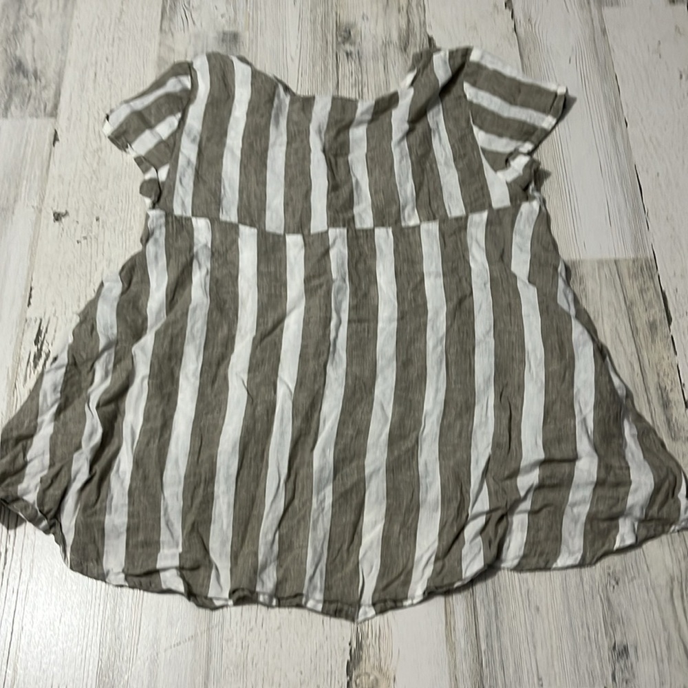 Flax striped linen top size P - Picture 3 of 6